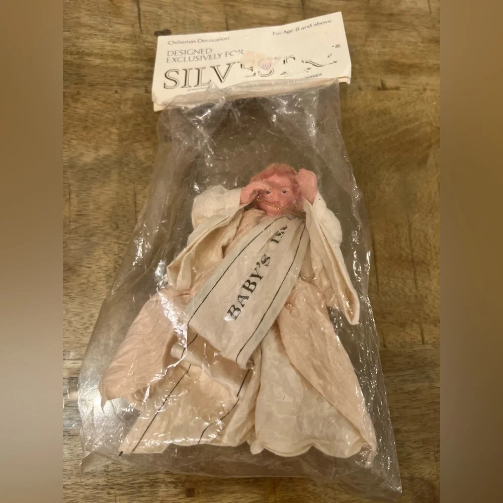 Vintage Silverstri baby’s first ornament